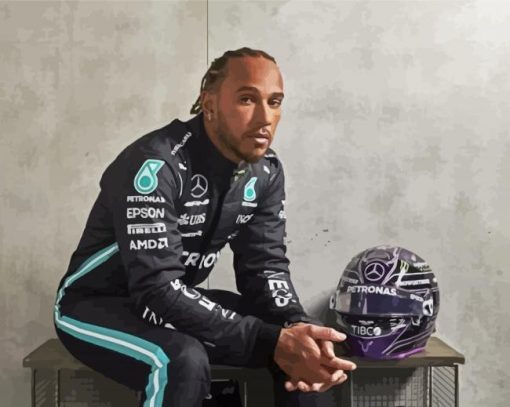 Lewis Hamilton Race Driver paint by numbers