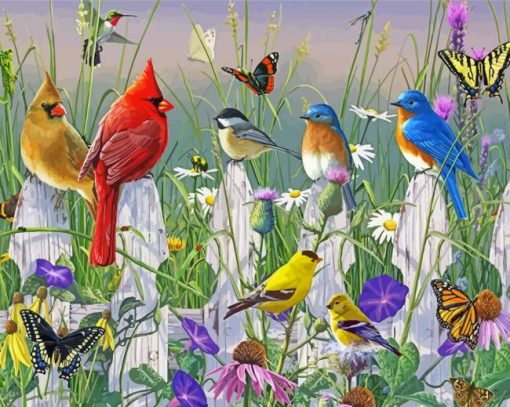 Meadow Menagerie paint by numbers