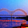 Memphis Bridge At Night paint by numbers