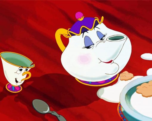 Mrs Potts Disney paint by numbers