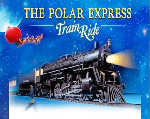 Polar Express Christmas Train Ride Paint by numbers