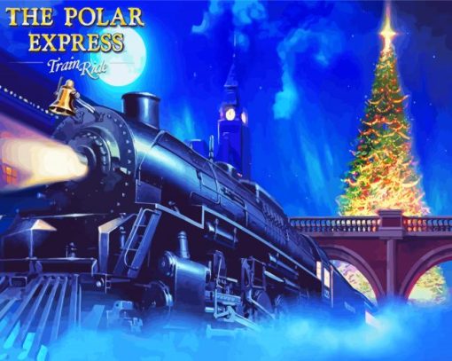 Polar Express Train Ride Paint by numbers