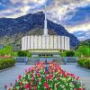 Provo Utah Temple building paint by numbers