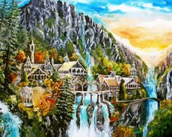 Rivendell Landscape Art paint by number