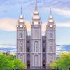 Salt Lake Utah Temple paint by numbers