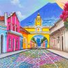 Santa Catalina Arch Guatemala paint by number