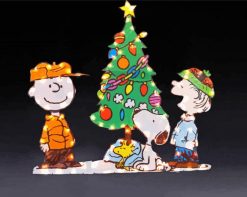 Snoopy Christmas Illustration paint by numbers