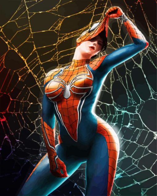 Spider Woman paint by numbers