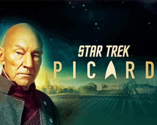 Star Trek Picard poster paint by number