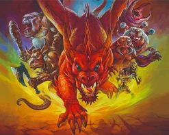 The Dungeons And Dragons paint by numbers