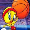 Tweety Bird Basketball paint by numbers