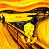 Tweety Bird The Scream paint by numbers