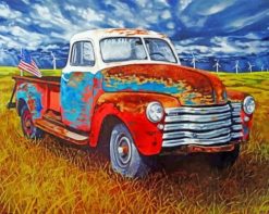 Abandoned Vintage Truck paint by numbers