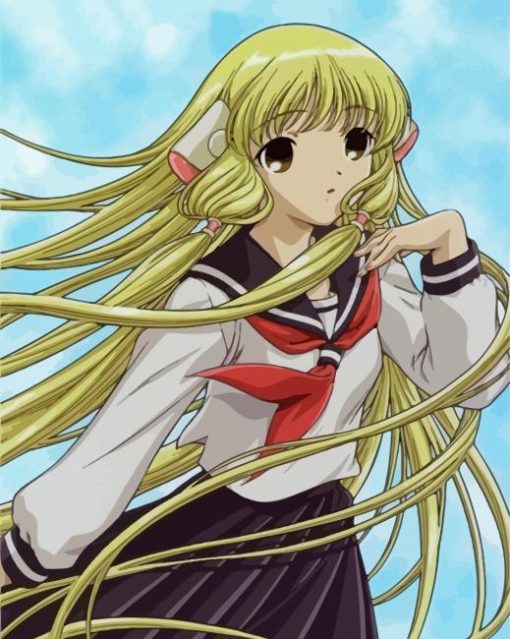 Chobits Anime Girl paint by numbers