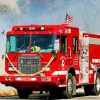 American Fire Truck paint by numbers