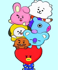 Cute BT21 BTS paint by number