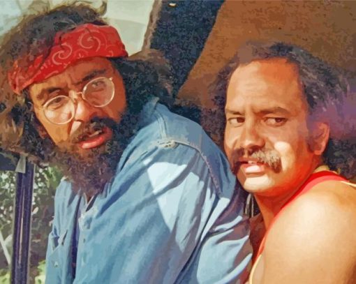 cheech and chong characters paint by numbers