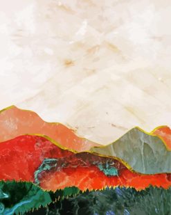 colorful Abstract mountain paint by numbers