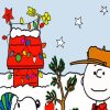 Cute Snoopy Christmas paint by numbers