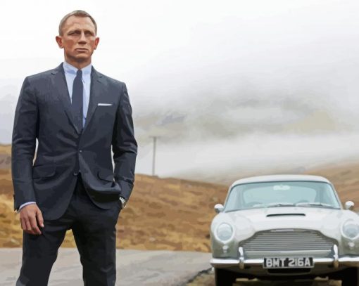 Daniel Craig James Bond paint by numbers