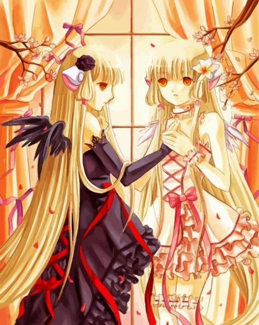 Freya And Chii Chobits paint by numbers