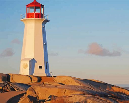 Halifax Lighthouse paint by numbers