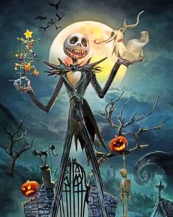 Jack Skellington Nightmare Before Christmas Paint by numbers