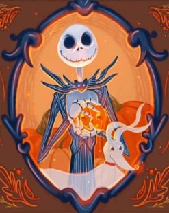 Halloween Jack Skellington paint by numbers