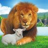 Lion And Lamb Paint by numbers