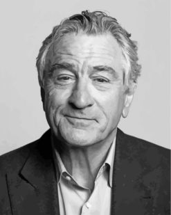 Monochrome Robert De Niro paint by numbers