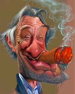 Robert De Niro Caricature paint by numbers