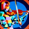 Abstract Violinist Art paint by numbers