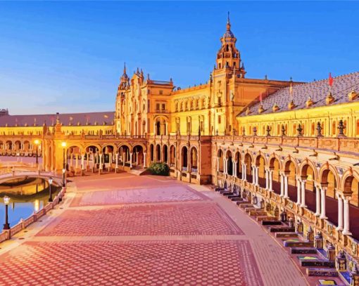 Andalucia plaza de espana paint by number