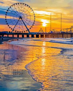 Atlantic City At Sunset paint by numbers