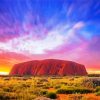 Ayers Rock Uluru At Sunset paint by number