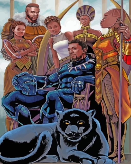 Black Panther paint by numbers