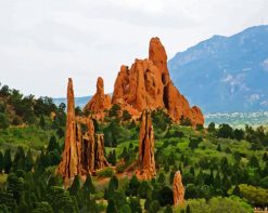 Colorado Garden Of The Gods paint by numbers