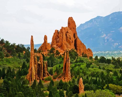 Colorado Garden Of The Gods paint by numbers