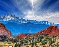 Colorado Pikes Peak Landscape paint by numbers