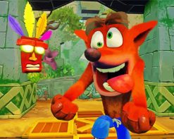 Crash Bandicoot paint by numbers