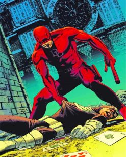 Daredevil Superhero Paint by numbers