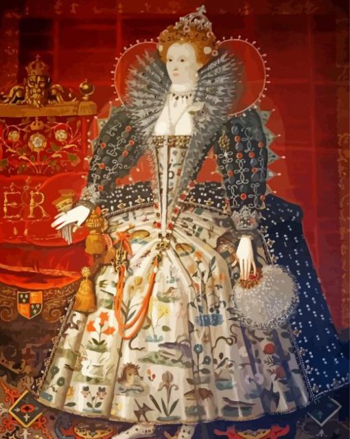 Elizabethan era queen paint by numbers