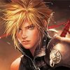 Final Fantasy Cloud Strife paint by numbers