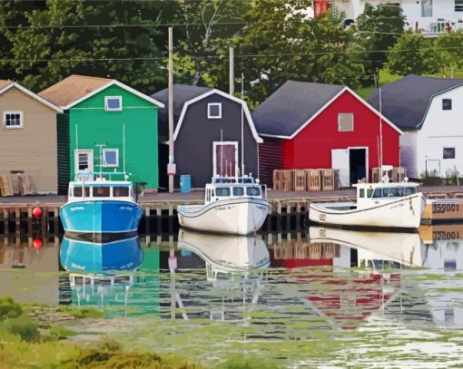 French River Prince Edward Island paint by numbers