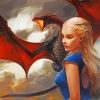 Girl With Flying Dragon Paint by numbers