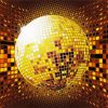 Gold Disco Ball paint by numbers