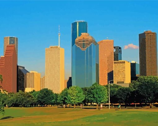 Houston City paint by numbers