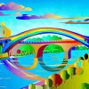 Illustration Rainbow Bridge paint by numbers