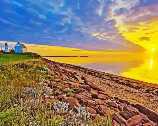 Prince Edward Island Lighthouse paint by numbers