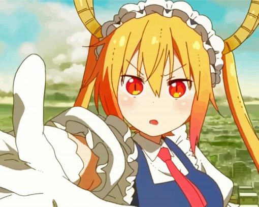 Miss Kobayashis Dragon Maid Character paint by numbers